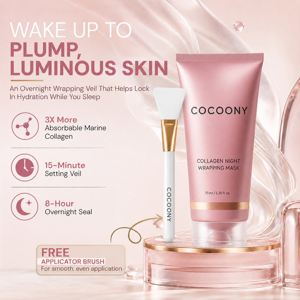 Cocoony plump luminous skin wrapping mask