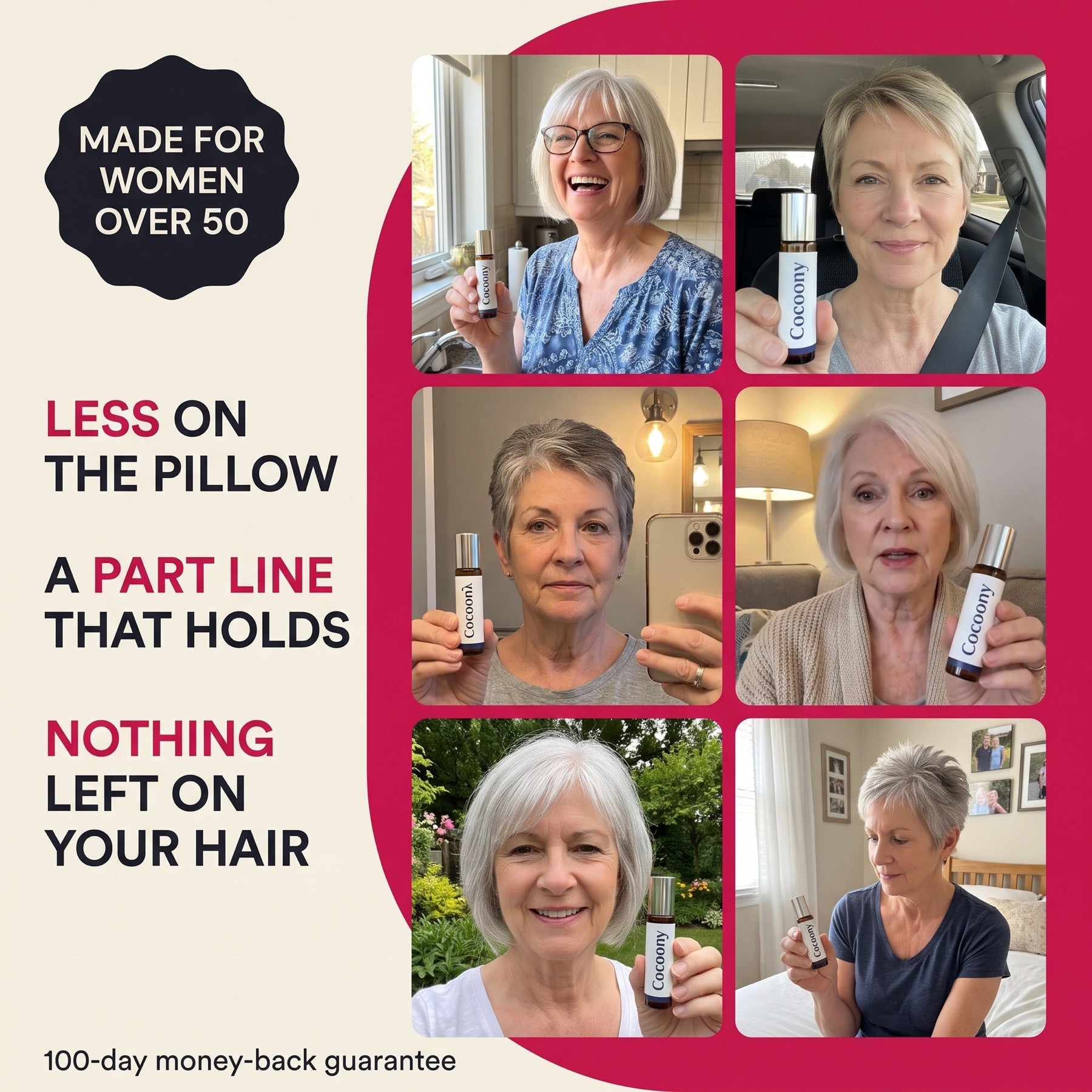 Made for women over 50: six customers holding the Cocoony serum
