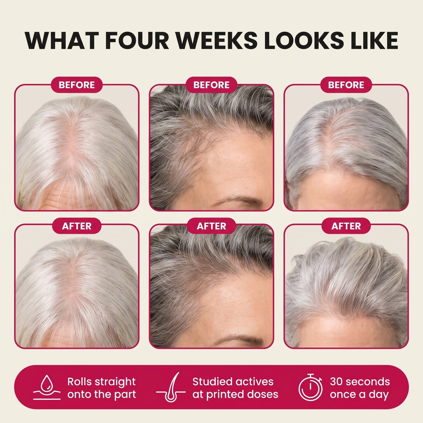 What four weeks looks like: three women before and after