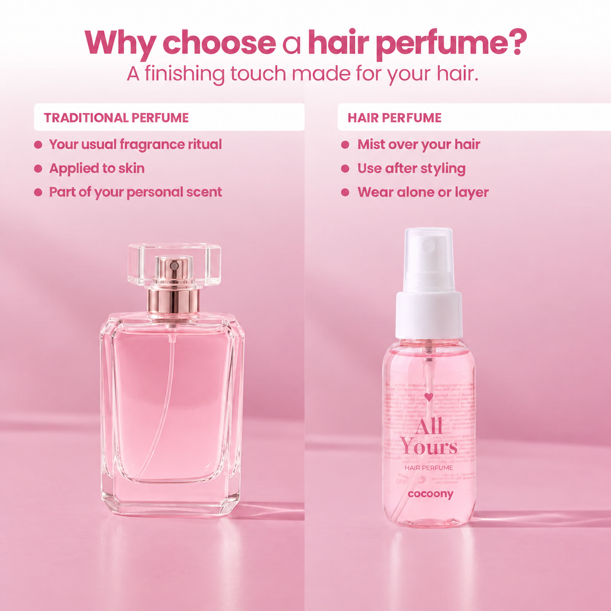 Cocoony hair perfume comparison